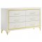 Lucia Bedroom Set 5Pc 224731 in Beige & White by Coaster