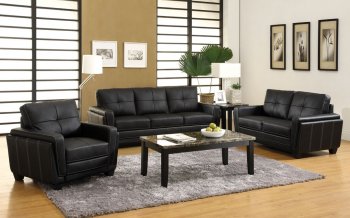 Sofa & Loveseat Set CM6485 in Black Leatherette w/Options [FAS-CM6485 Blacksburg]