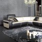 K8380 Sectional Sofa in Beige & Black Leather by VIG