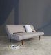 Unfurl Sofa Bed in Gray Fabric w/Wooden Legs by Innovation