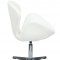 Swan Lounge Chair SW29WL in White Leatherette by LeisureMod