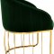 Gio Accent Chair 586 Set of 2 in Green Velvet by Meridian