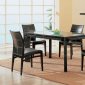 Dark Chocolate Faux Leather Top Dinette With Decorative Stitches