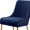 Owen Dining Chair 744 Set of 2 Navy Velvet Fabric by Meridian