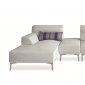 Manhattan 421009 Sectional Sofa in White Fabric by New Spec