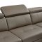 1822 Sectional Sofa in Grayish Brown Taupe Leather by ESF w/Bed