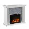 Noralie Mantel Electric Fireplace 90592 in Mirror by Acme