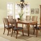 Oak Finish Transitional Style 5Pc Dining Set w/Optional Items