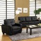 Sofa & Loveseat Set CM6485 in Black Leatherette w/Options