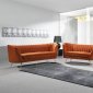 Margo Sofa 622 in Cognac Velvet Fabric by Meridian w/Options