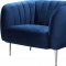 Willow Sofa 687 in Navy Velvet Fabric by Meridian w/Options