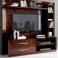 Carmen Wall Unit by ESF in Walnut High Gloss