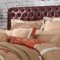 Norris Upholstered Bed by Acme in Burgundy Leatherette