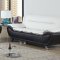 1071 Sofa in White & Black Faux Leather w/Options