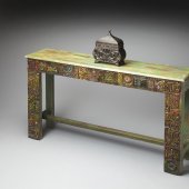 1195290 Console Table Hand Carved & Painted