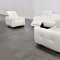 Duca Reclining Sofa Set 3Pc in White Full Leather by VIG