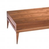 704 Brown Coffee Table by Istikbal w/Drawer & Optional End Table