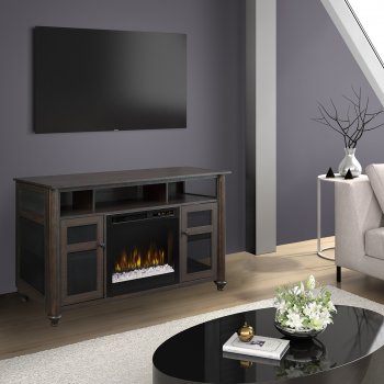 Xavier Electric Fireplace Media Console by Dimplex w/Crystals [SFDX-Xavier Crystals]