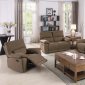 Foxton Motion Sofa 650251 in Tan Linen-Like Fabric by Coaster