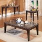 Danville 07142 Coffee Table 3Pc Set w/Black Marble Top