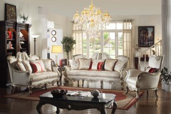 Aria Classic Sofa in Off White Fabric w/Optional Items [ADS-Aria]