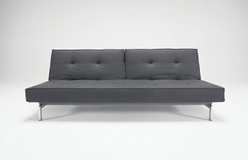 Splitback Sofa Bed w/Steel Legs by Innovation [INSB-Splitback-Grey]