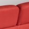 Red Microfiber Modern Sofa & Loveseat Set w/Metal Legs