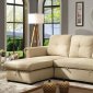 Carter Sectional Sofa CM6569 in Beige Linen-Like Fabric