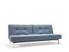 Splitback Sofa Bed in Blue w/Steel Legs by Innovation w/Options