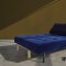 Supremax Vintage Sofa Bed in Blue w/Oak Legs by Innovation