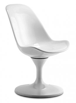 White or Black Plastic Seat and Frame Modern Chair [ZMC-Shuttle]