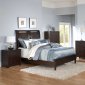 Warm Brown Finish Contemporary Bedroom w/Optional Items