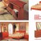 Two-Tone Cherry Finish Modern Bedroom Set