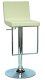 Cream & Metal Set of 2 Swivel Barstools w/Adjustable Height