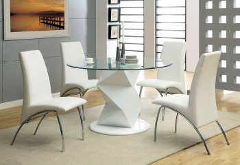 CM8335WH-T-48 Halava II Dining Table in White w/Optional Chairs [FADS-CM8335WH-T-48 Halava II]