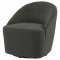 Leon Swivel Accent Chair Set of 2 903075 Hunter Green by Coaster