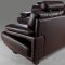 Brown Leather Modern Sectional Sofa w/Headrests