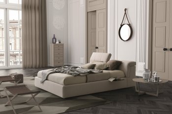 Tower Storage Bed in Beige Fabric by J&M [JMB-Tower Beige]