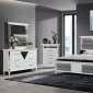 Marco Bedroom in Metallic White by Global w/Options