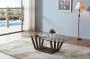 1330 Coffee Table in Walnut by ESF w/Glass Top & Options