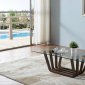 1330 Coffee Table in Walnut by ESF w/Glass Top & Options