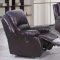 Kelly Reclining Sofa in Dark Brown Leather w/Optional Items