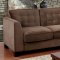 Clare Sofa CM6862 in Brown Padded Linen Fabric w/Options