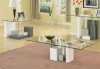 Shelley Coffee Table 3Pc Set in White & Gray by Chintaly