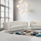 Harlow Sofa 685 in Cream Velvet Fabric by Meridian w/Options