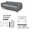 Adda Sofa 54025 MI Piace in Gray Top Grain Leather by Acme