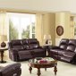 Warner Power Motion Sofa in Wine Fabric by NCFurniture