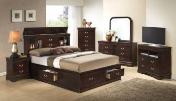 G3125B Jumbo Bedroom Cappuccino by Glory Furniture w/Storage Bed [GYBS-G3125B]