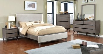 Lennart CM7387GY 5Pc Bedroom Set in Gray w/Options [FABS-CM7387GY]