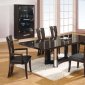 Dark Wenge High Gloss Finish Contemporary Dining Room